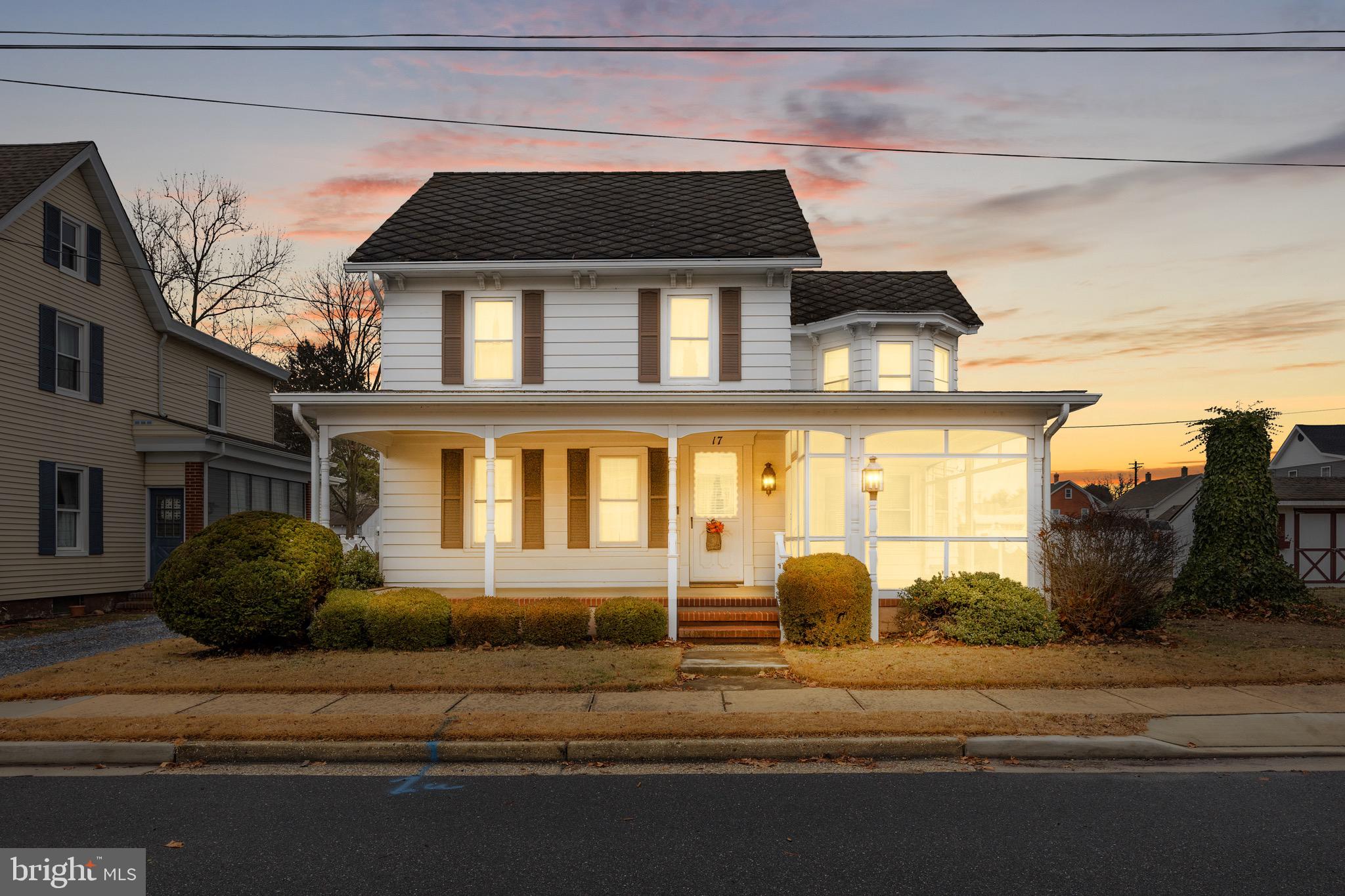 a front view of a house