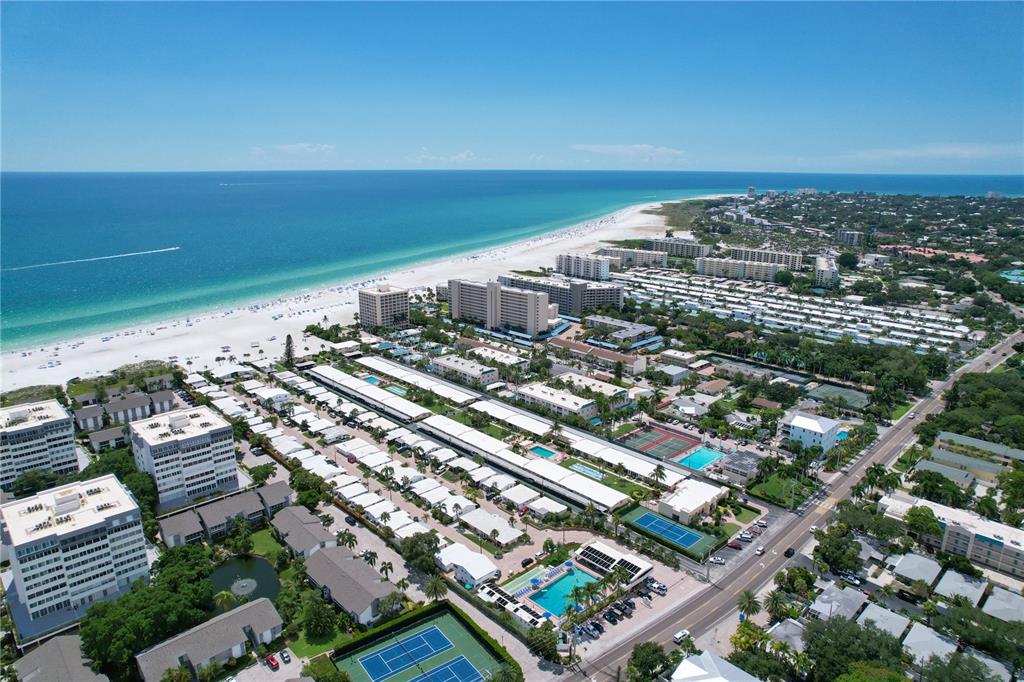 an aerial view of a city