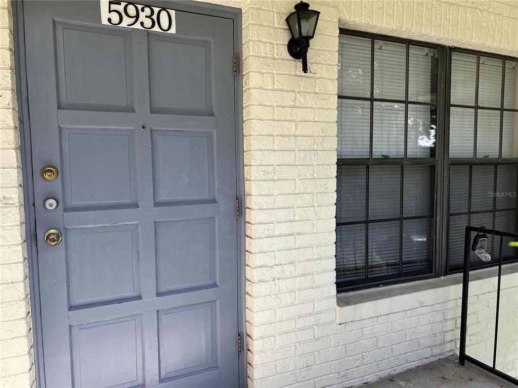 a view of front door