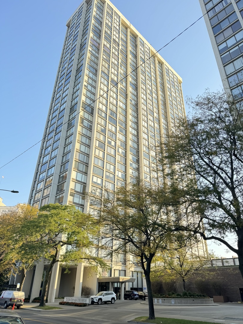 a view of building with yard