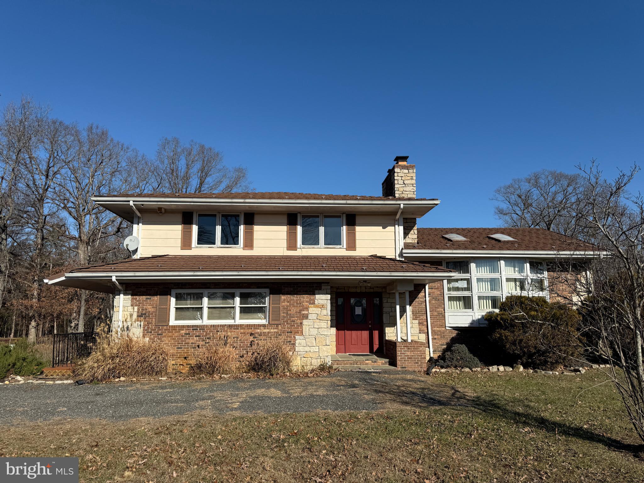 a front view of a house