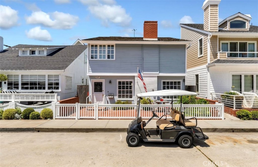 a car parked in front of a house