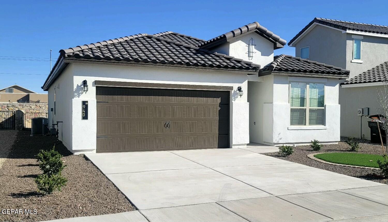 a view of a house with a small space