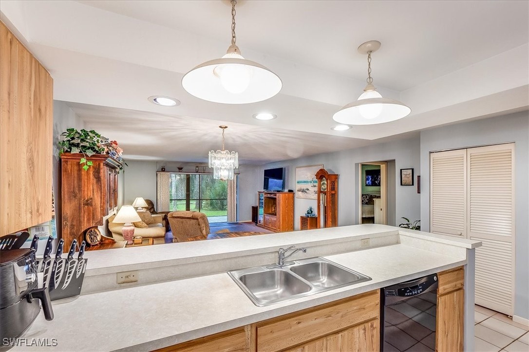 a view of a dining room and livingroom