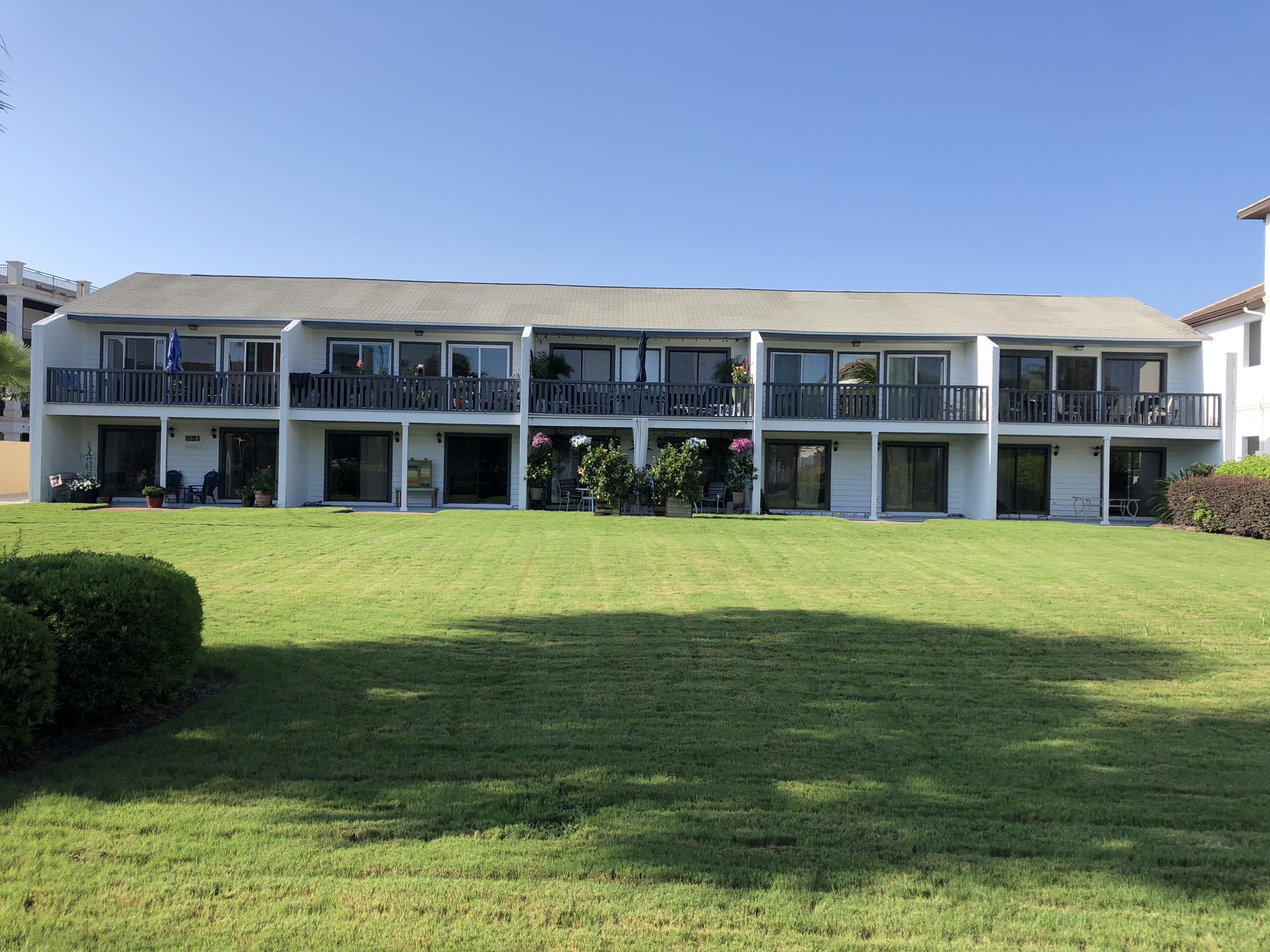 a view of building with yard