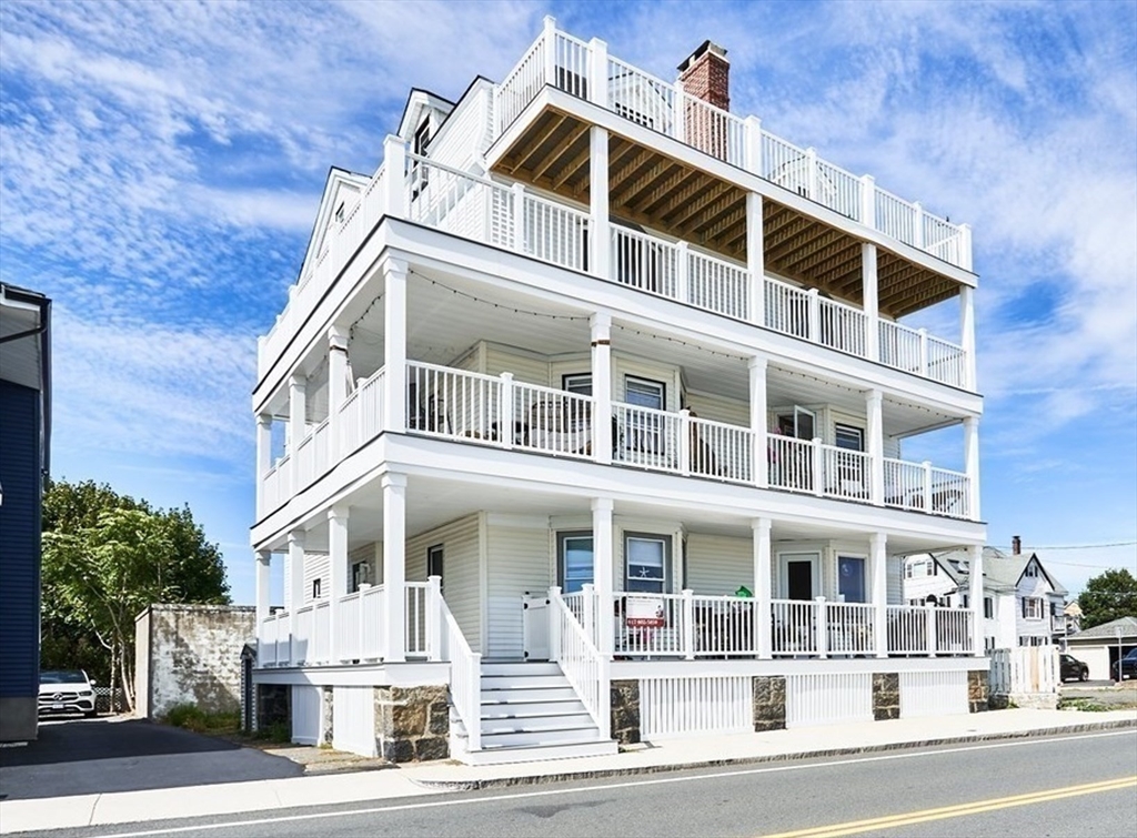 a front view of a building