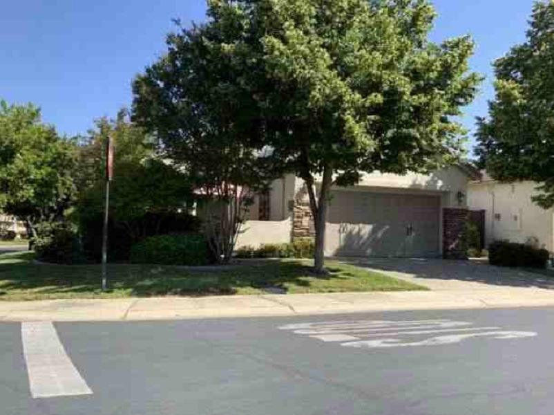 a view of a house with a yard and tree s