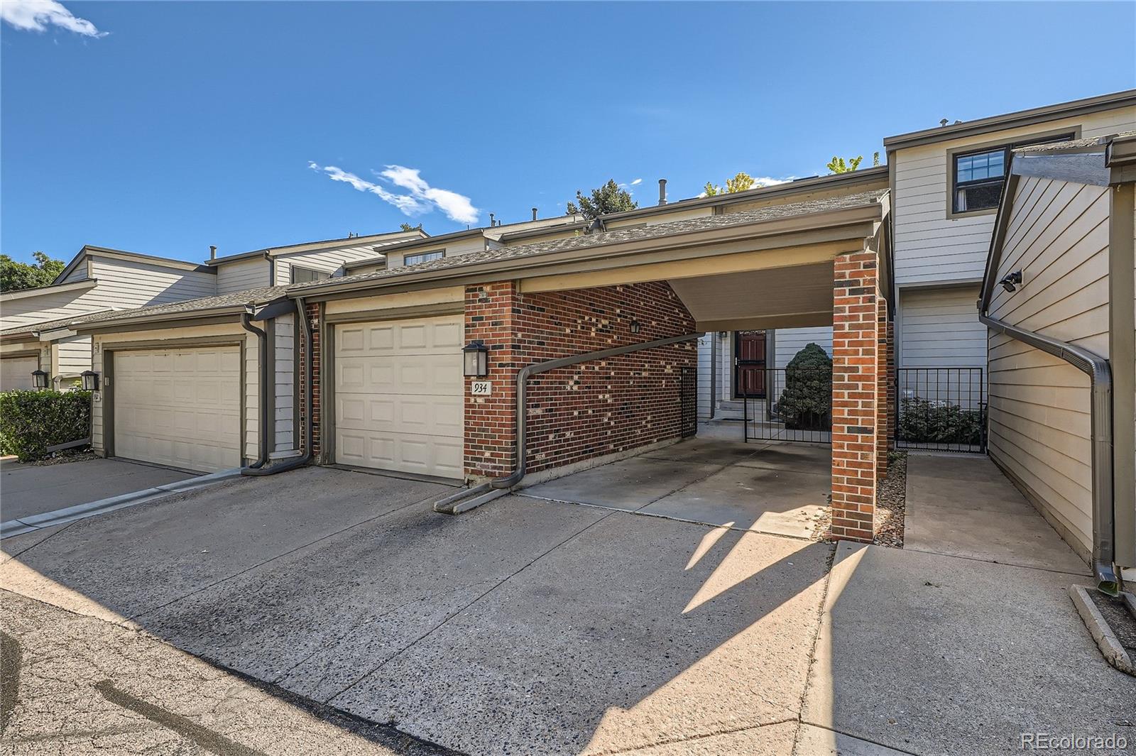 a view of a house with a garage