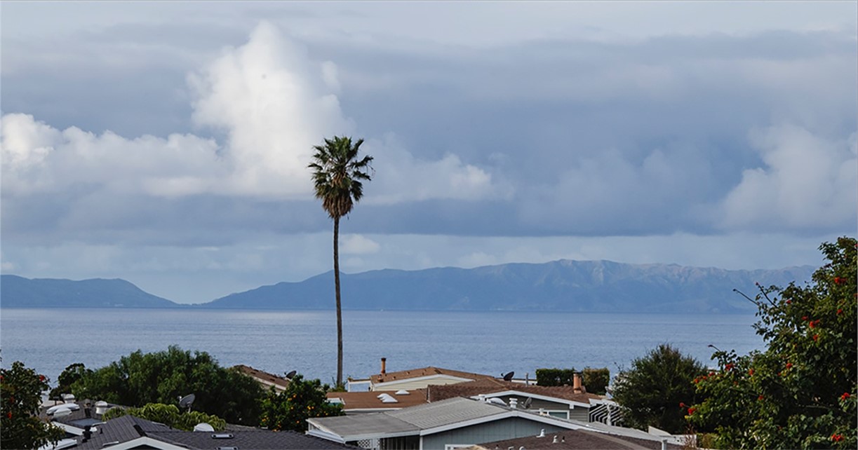 view of Catalina Island from front porch