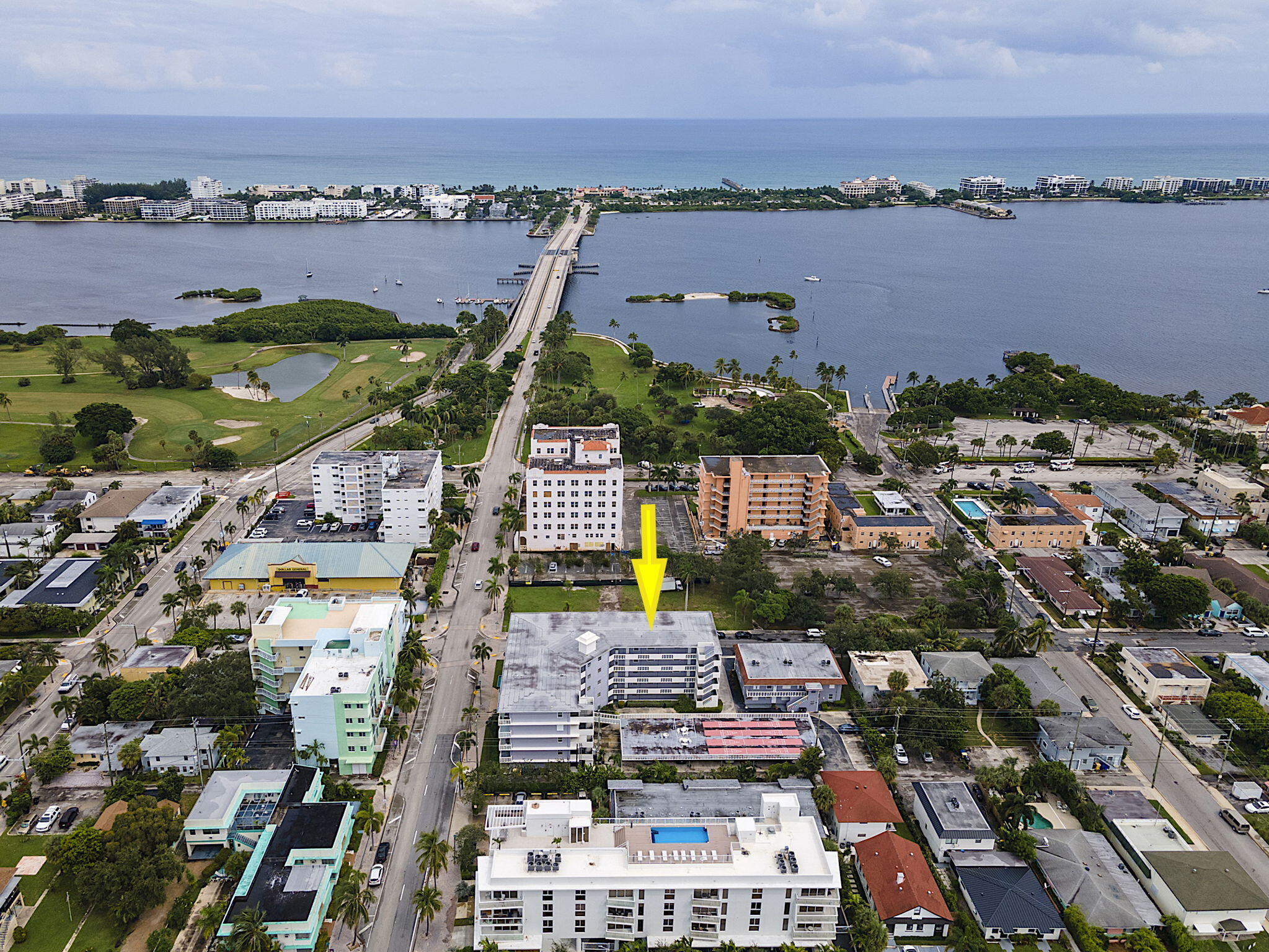 a view of city with ocean