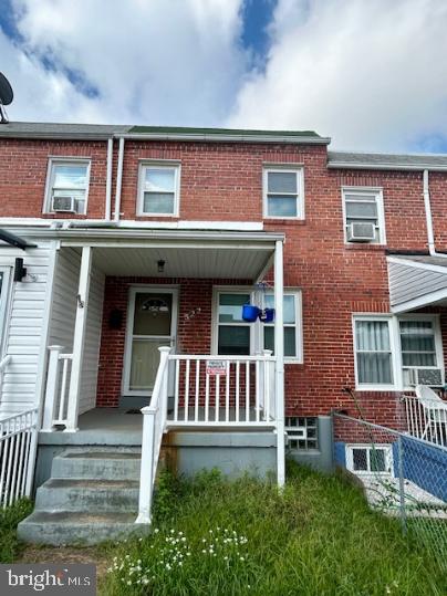 front view of a house with a porch