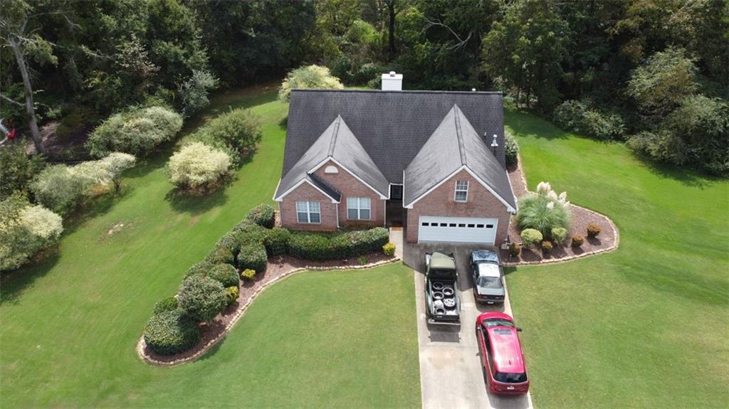 a aerial view of a house