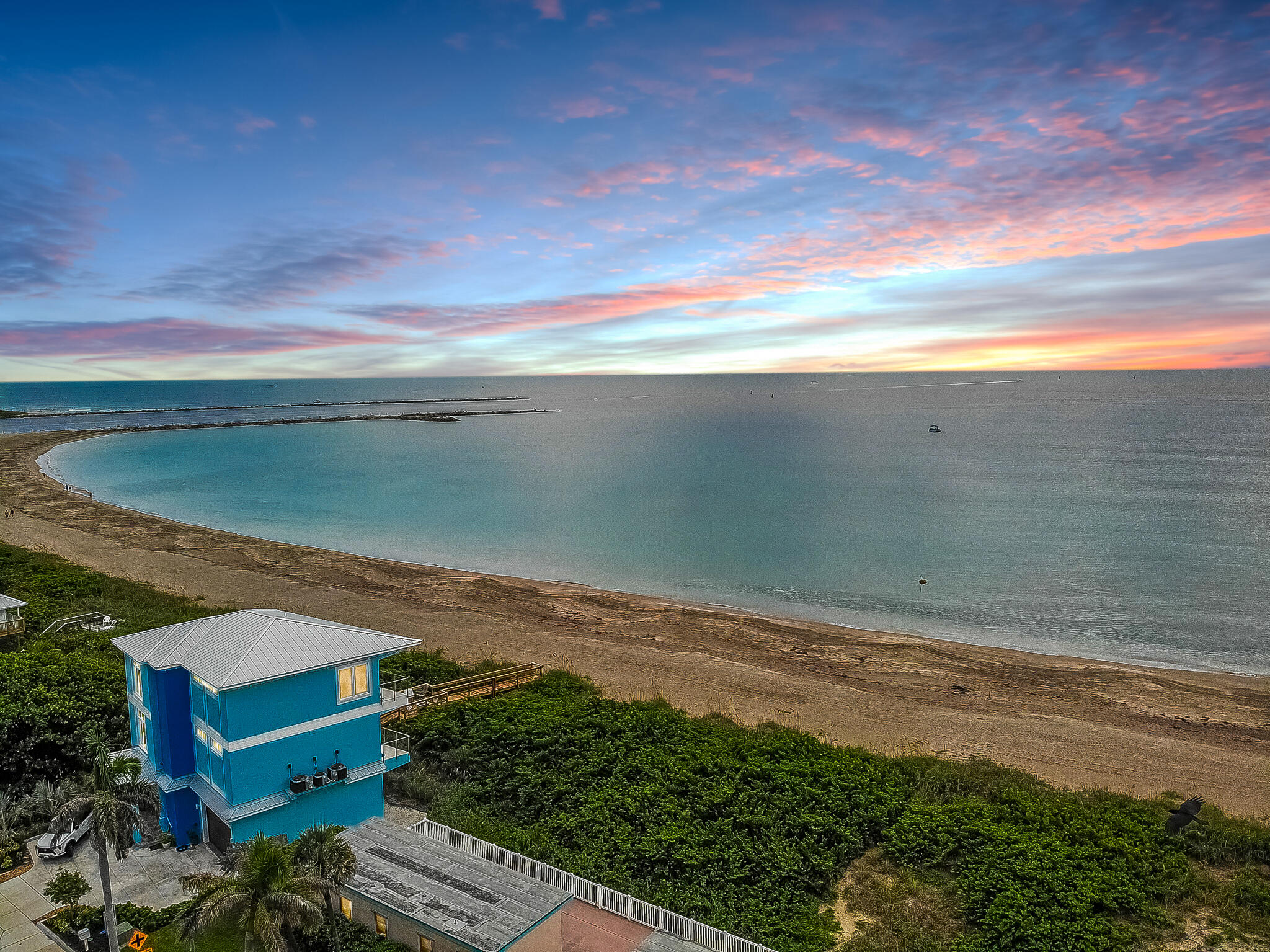 a view of outdoor space and ocean view