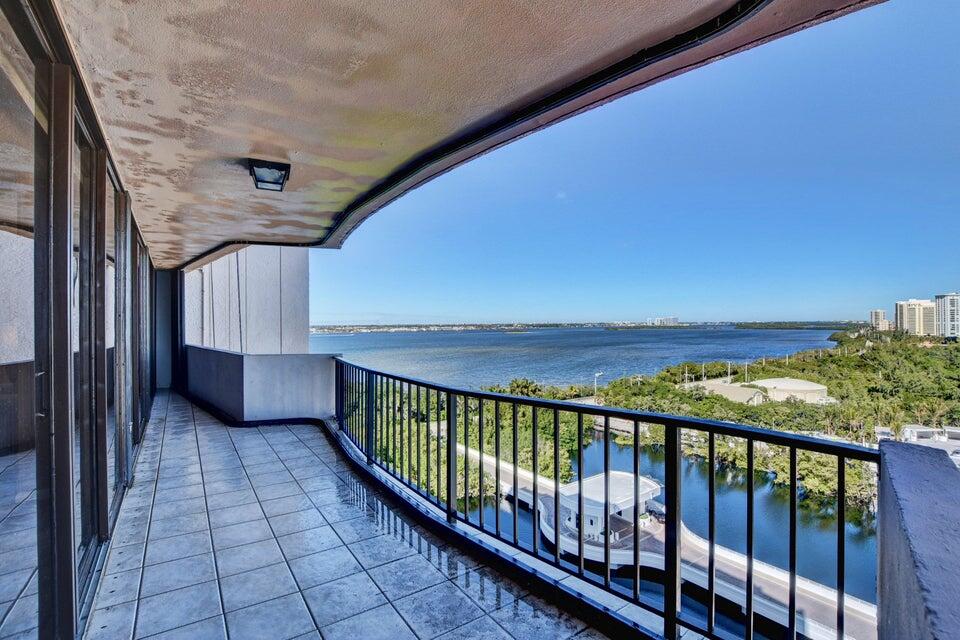 a view of a balcony with an outdoor space