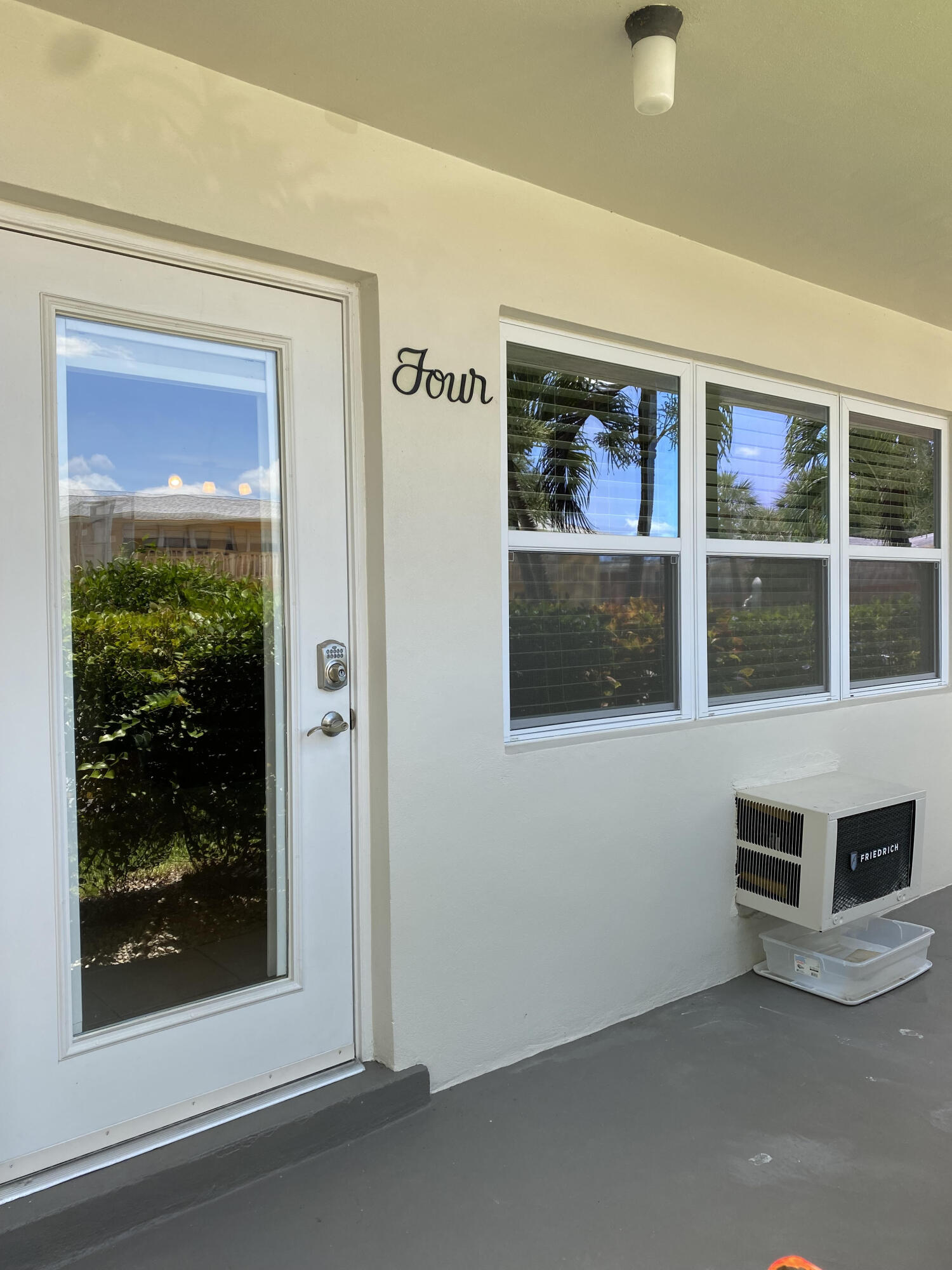 a view of front door