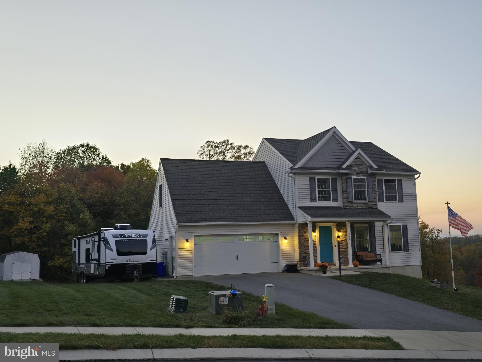 a front view of a house