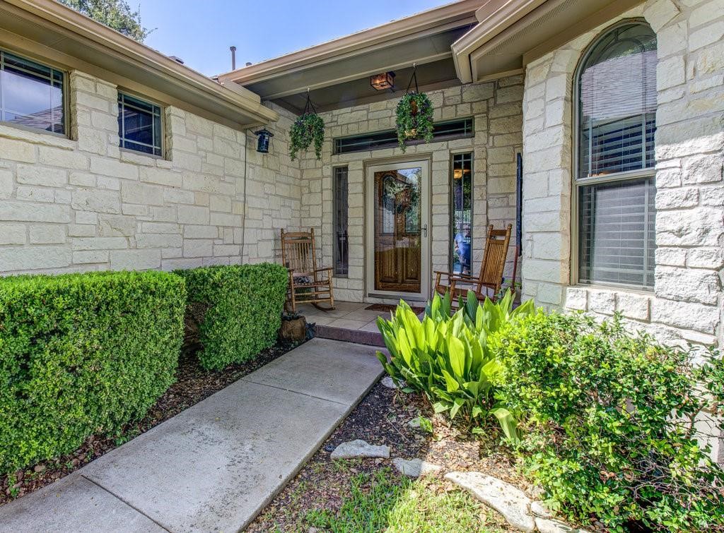 a view of a entryway door front of house