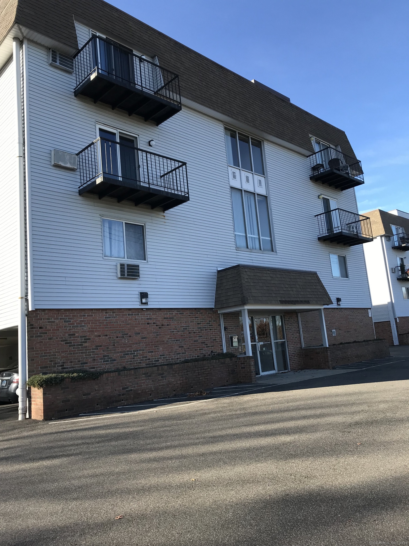 a view of a house with a balcony