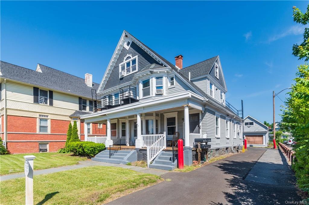 a view of a house with a patio