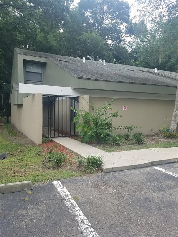 a backyard of a house