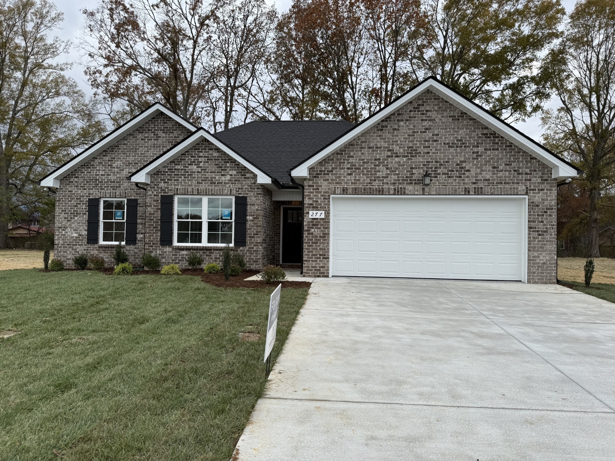 a front view of a house with yard