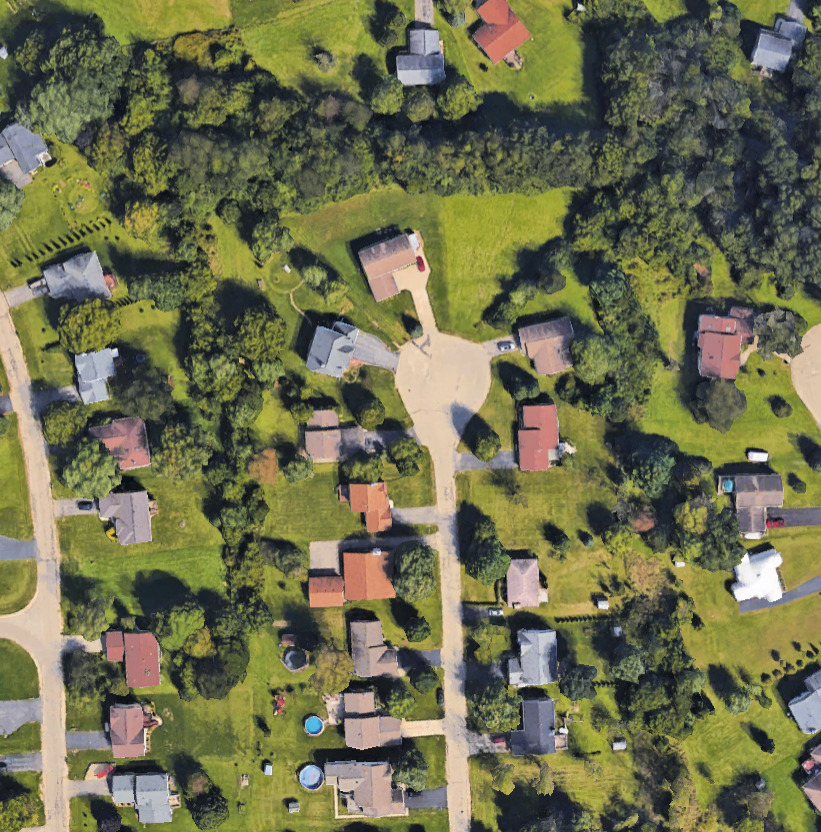 a bird view of multi story residential building