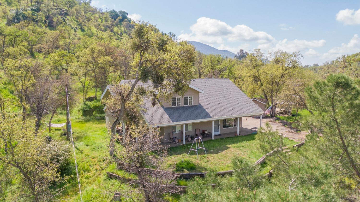 a aerial view of a house