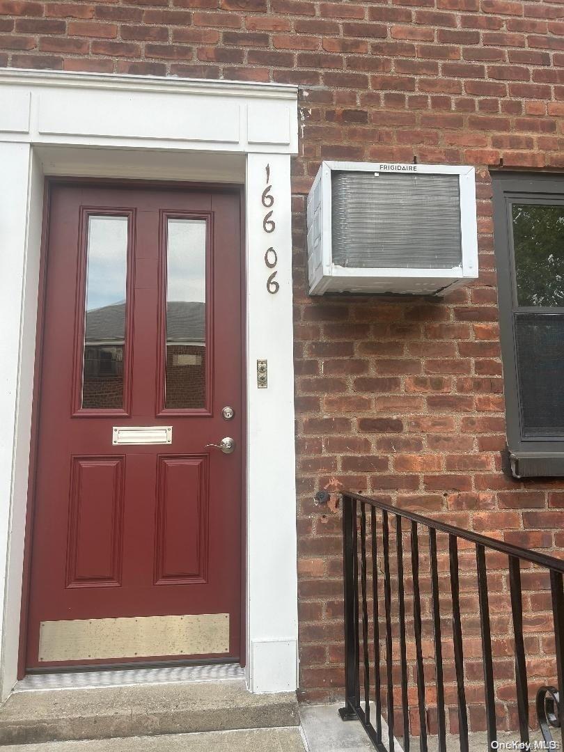 a view of front door of house