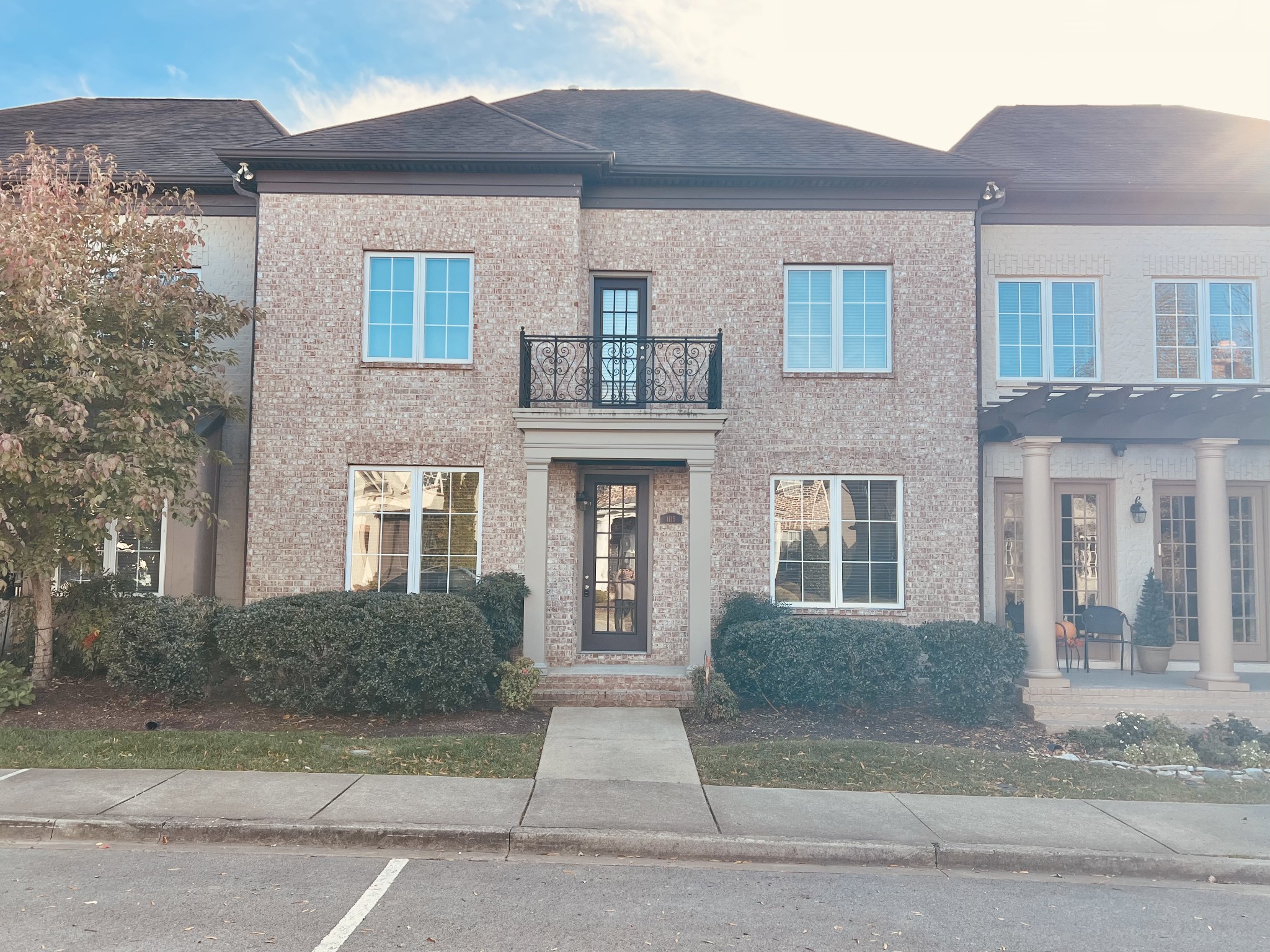 a front view of a house