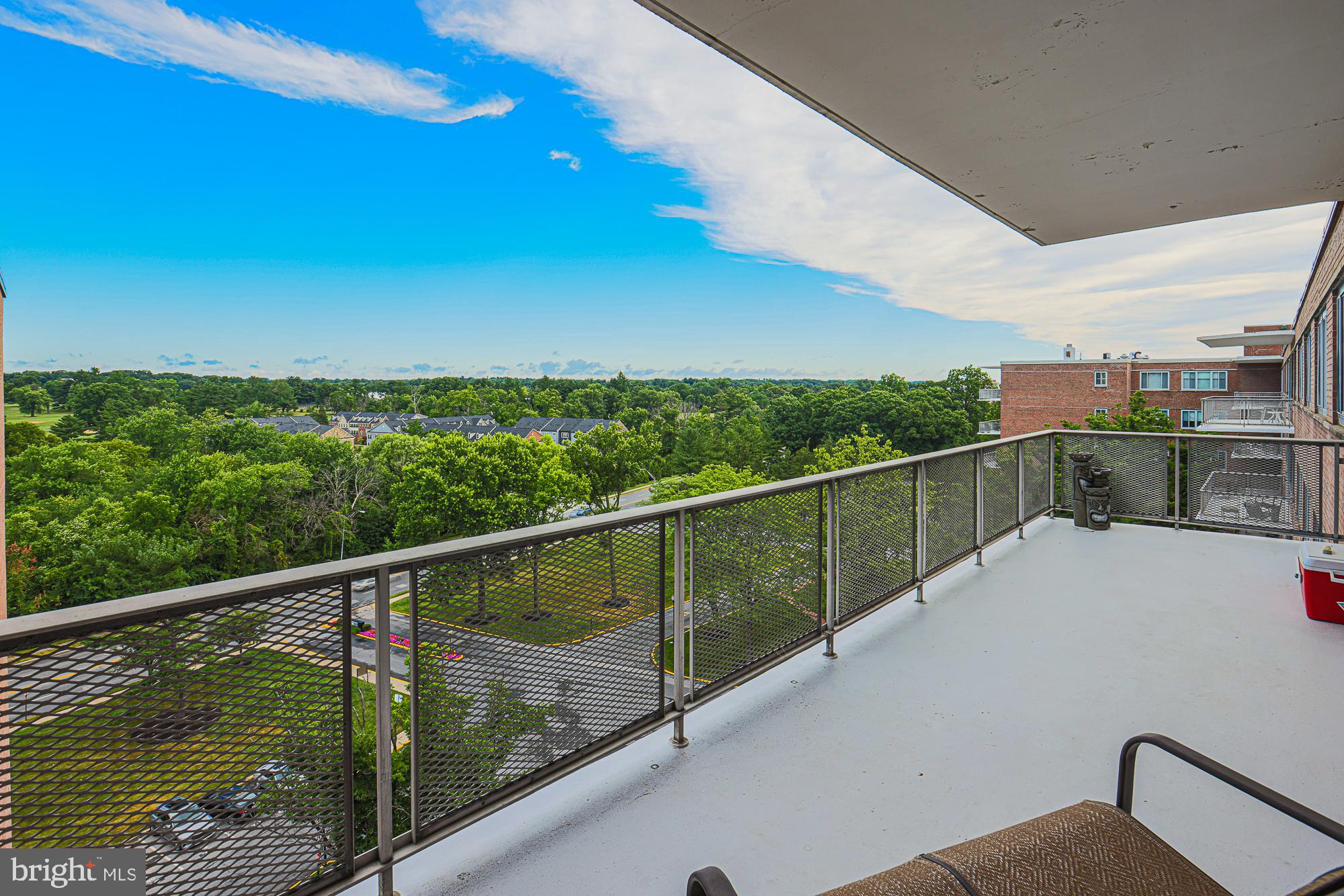 a view of a balcony