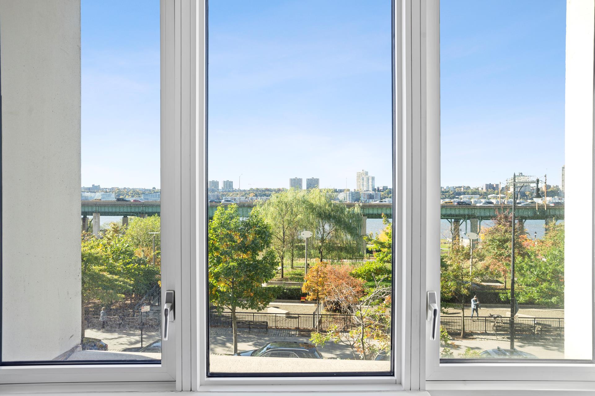 a view of a city from a window