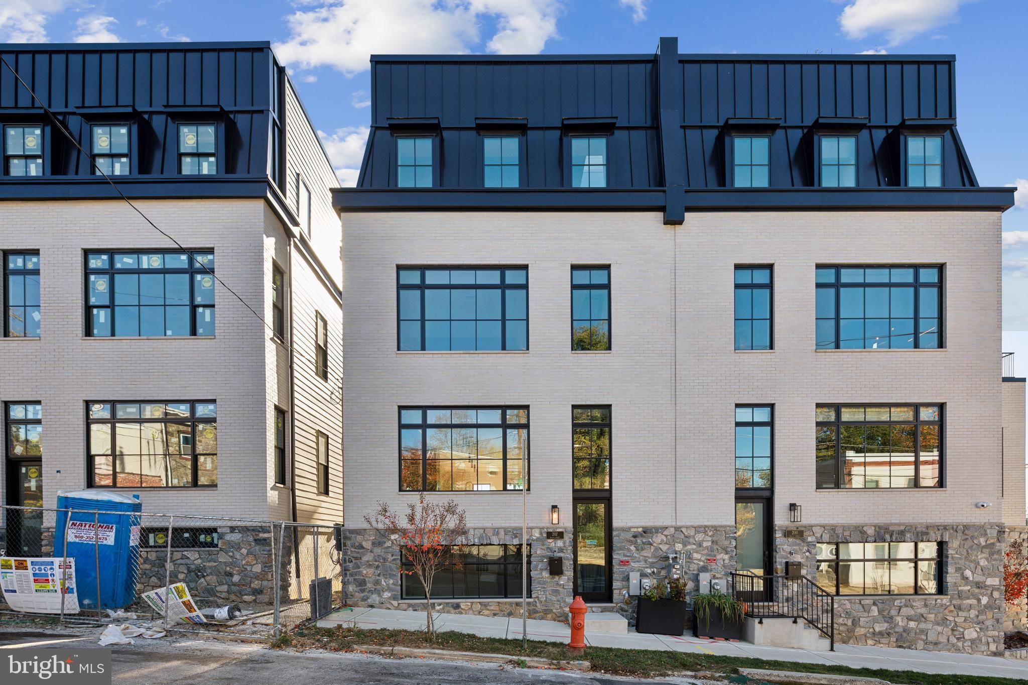 a front view of a building with a window