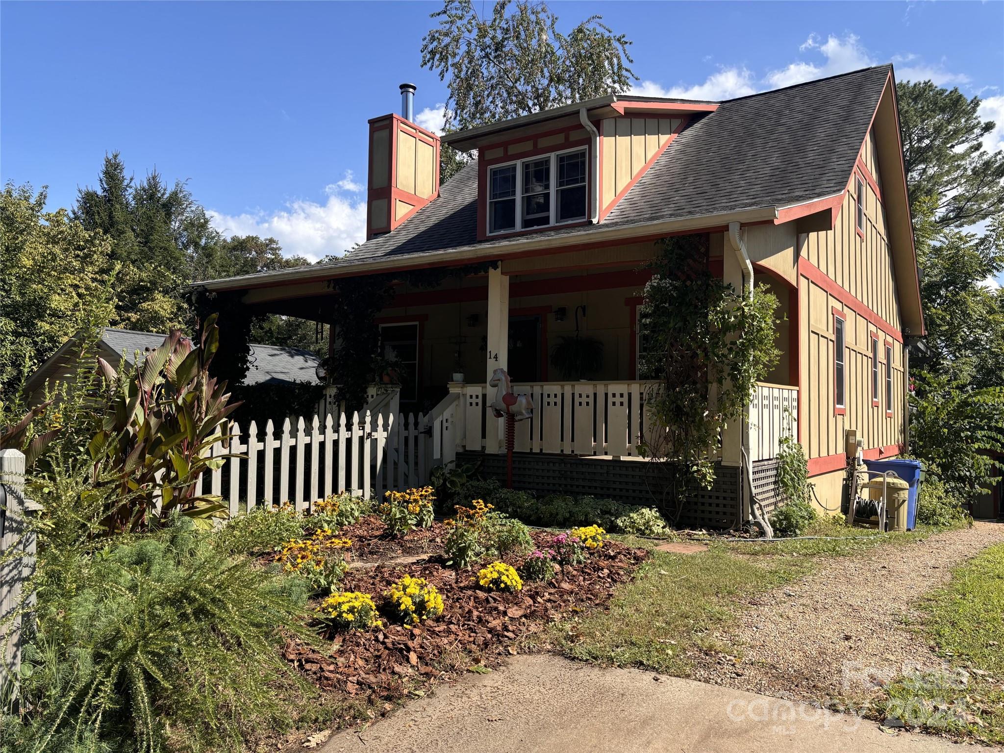 a front view of a house