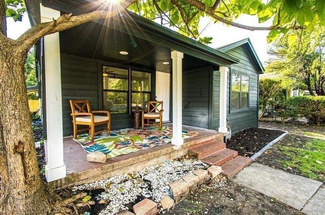 a house view with a outdoor space