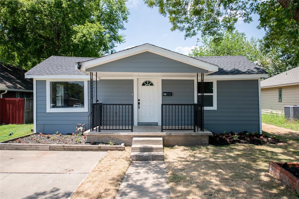 a front view of a house