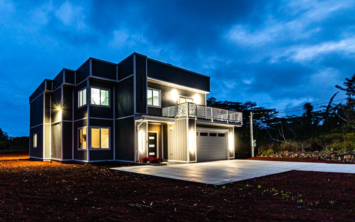 a view of a house with a patio