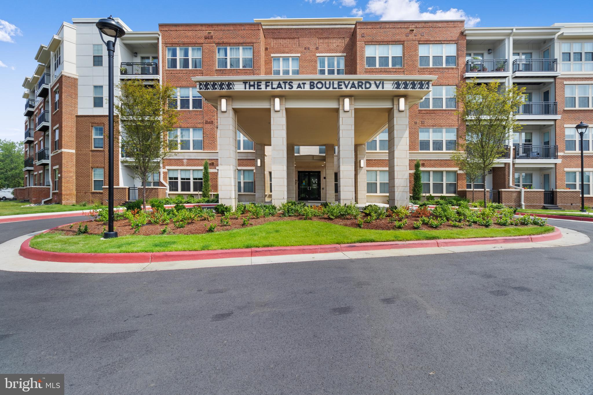 a view of a building with a swimming pool