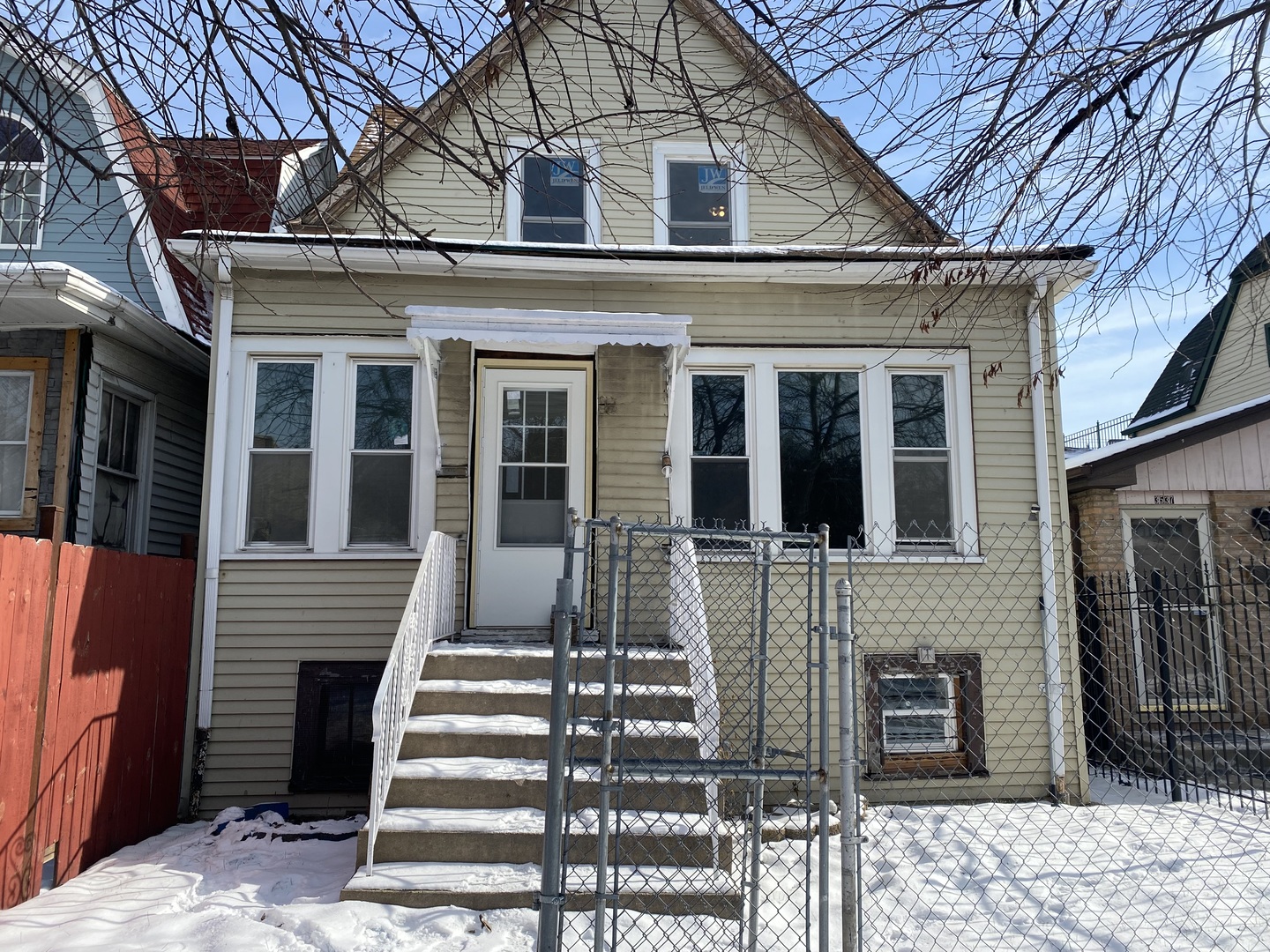 a front view of a house