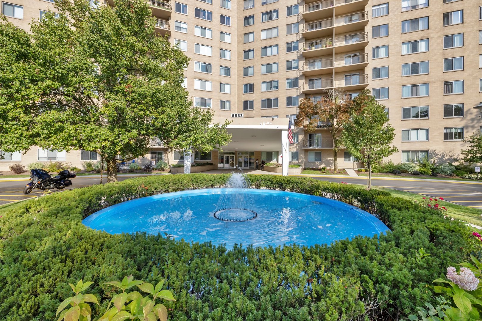 a view of pool with outdoor seating