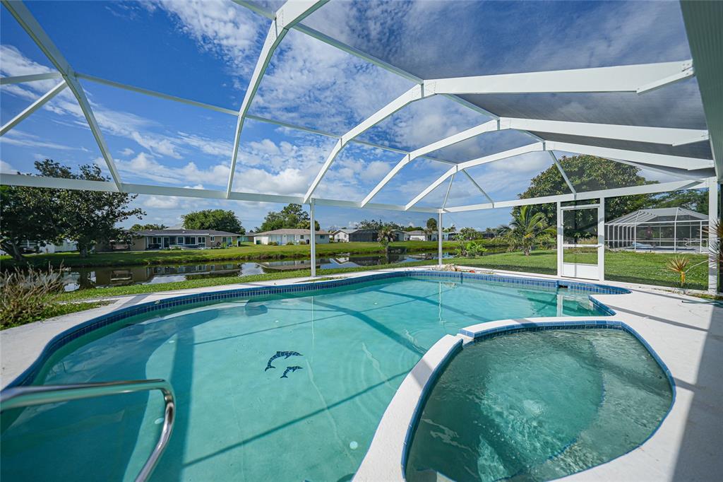 Pool & Spa overlooking the freshwater canal