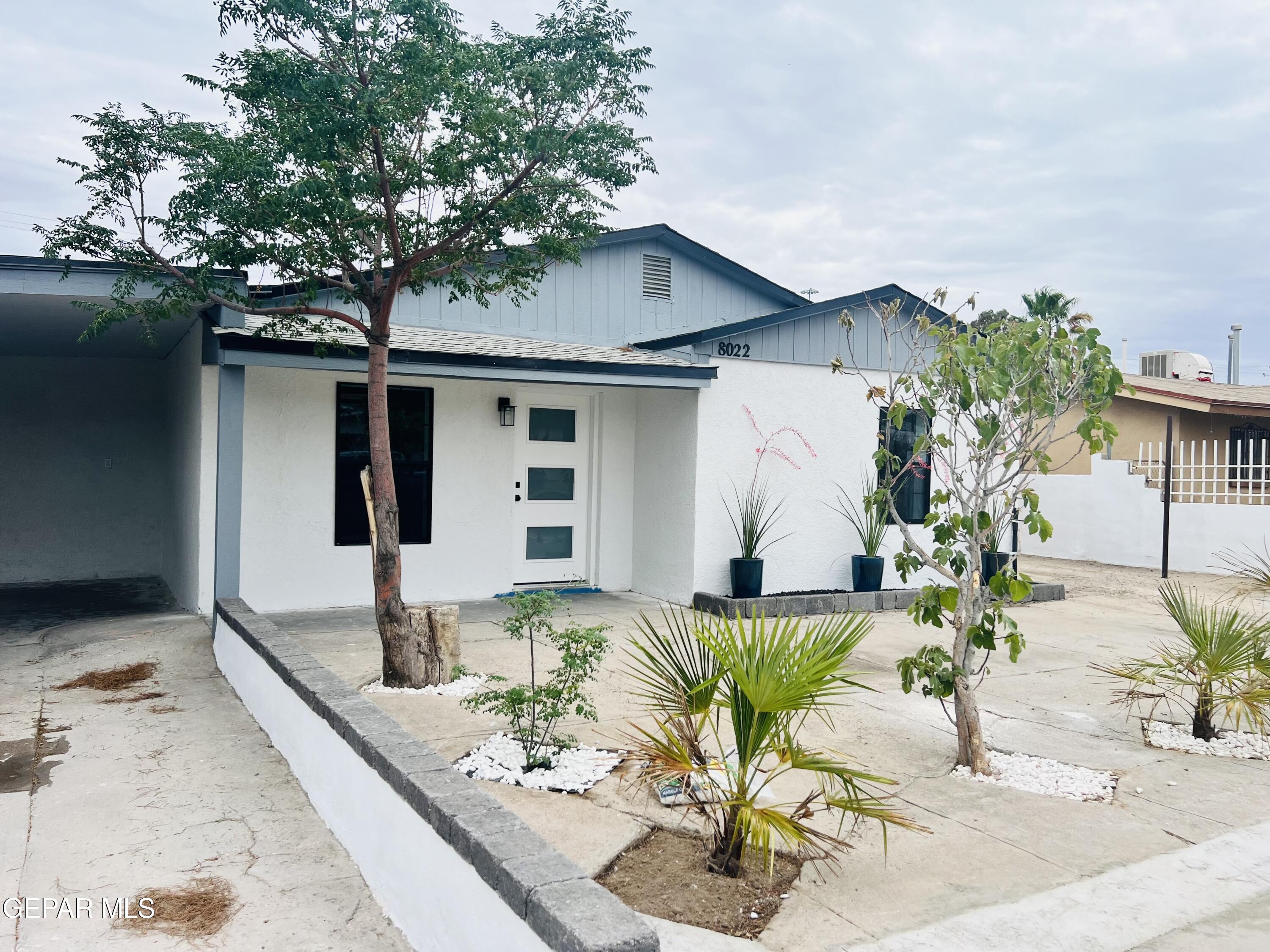 a house view with a seating space