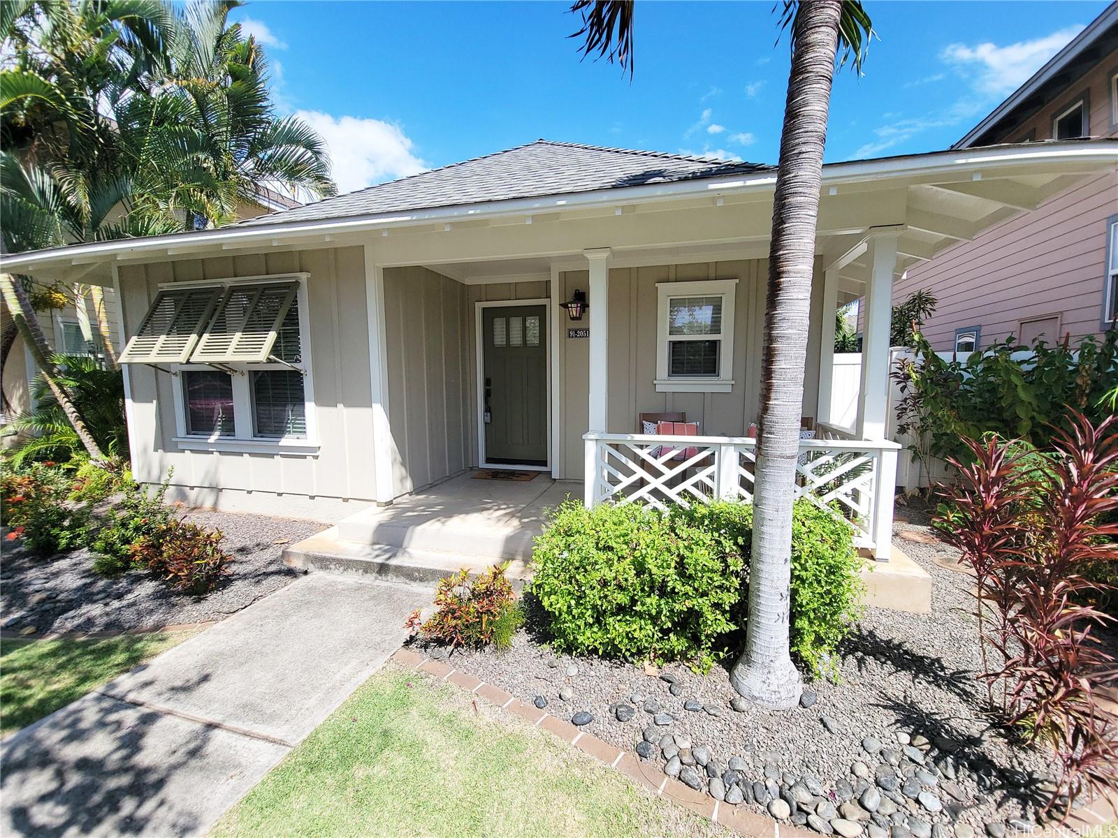 Nice curb appeal with walkway leading up to front porch