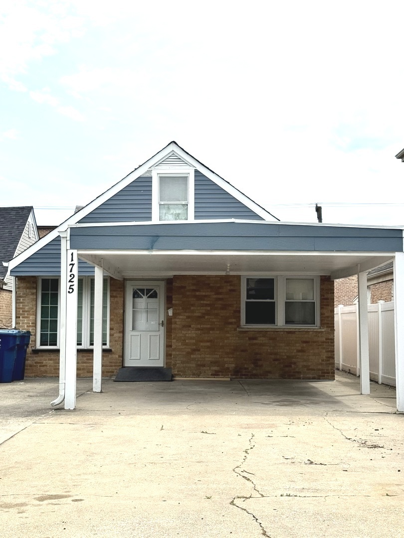 a front view of a house