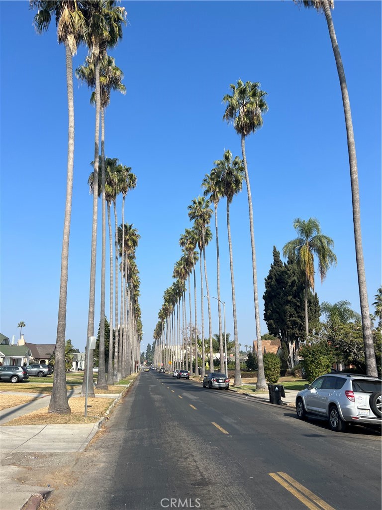 a view of a street with cars on road