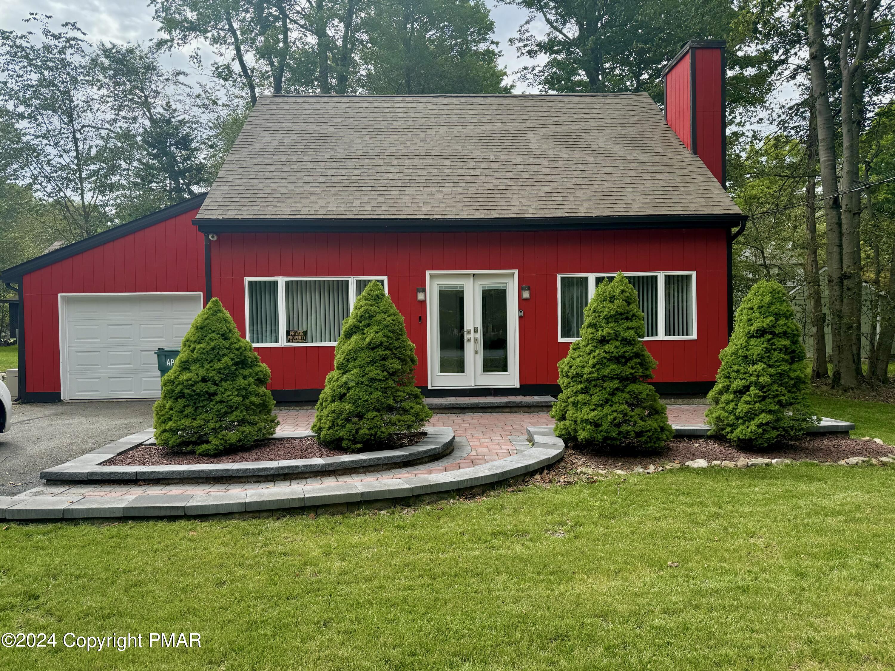 a house with a garden