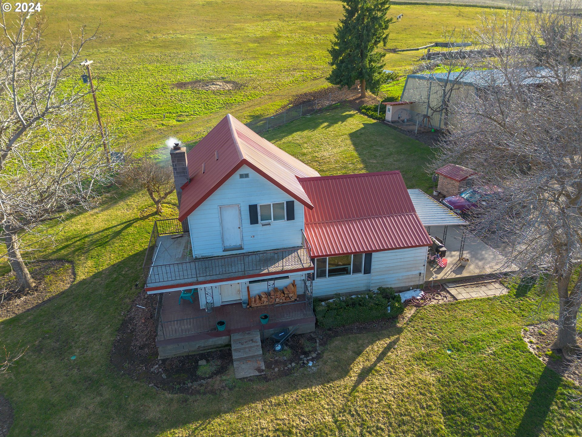 a view of a house with a ocean view