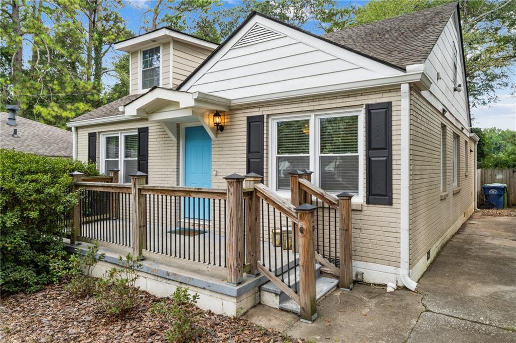 a front view of a house with a porch