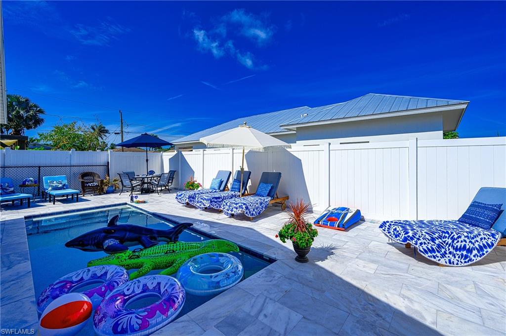 Private fenced backyard with wonderful pool!