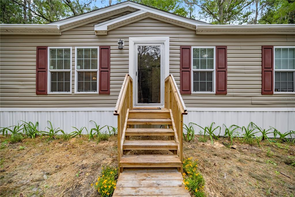 a front view of a house