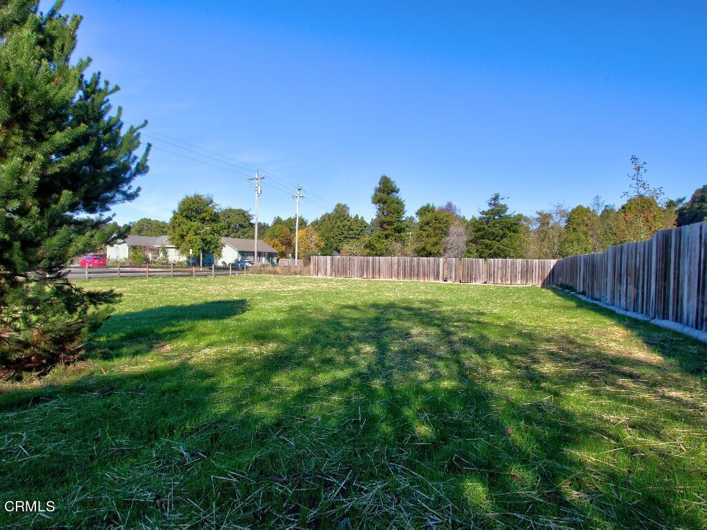 a view of yard with swimming pool and green space